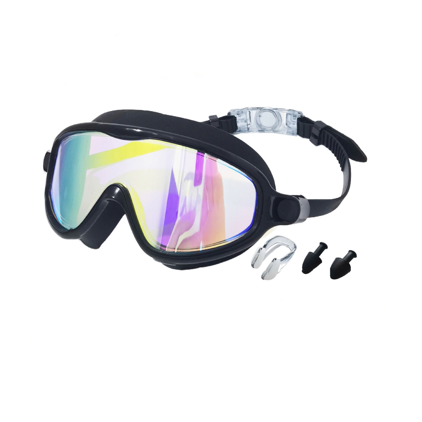 600A Series Anti‑Fog UV Protection Swim Goggles With Nose Clip & Ear Plugs Waterproof Swimming Glasses