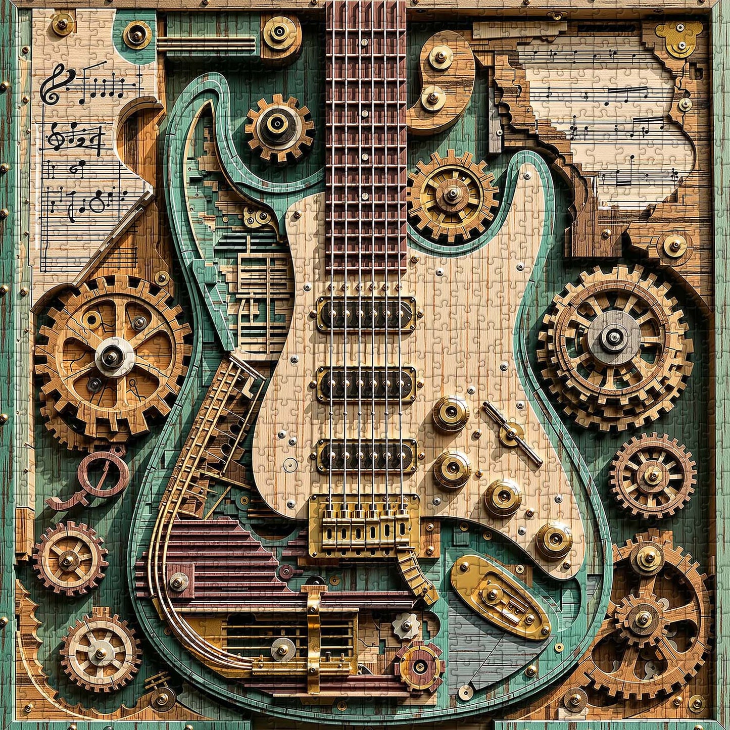 🎸🧩Gears & Strings Jigsaw Puzzle 1000 Piece