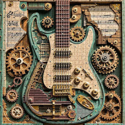 🎸🧩Gears & Strings Jigsaw Puzzle 1000 Piece