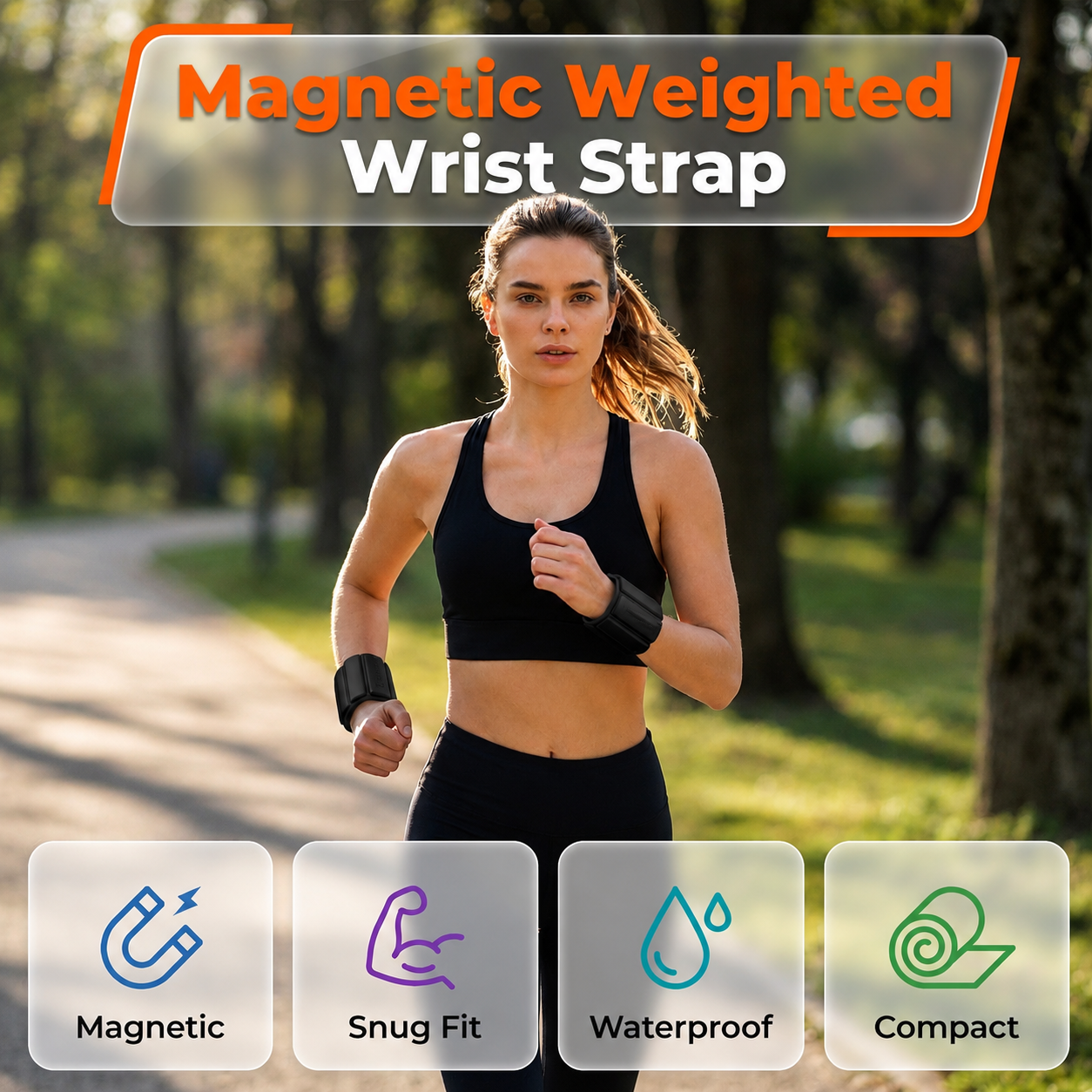 🎉🔗 Adjustable Magnetic Wrist/Ankle Weight Set
