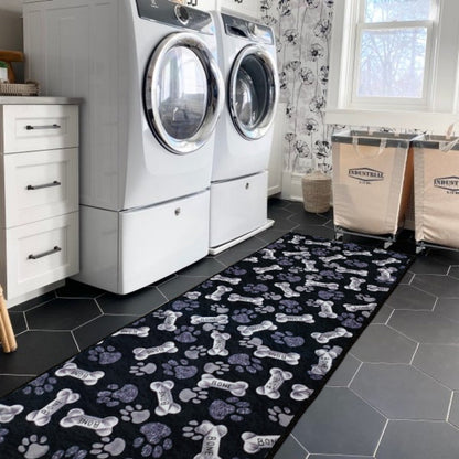 Washable Pet Paw Runner Rug - Non-Slip & Pet-Friendly