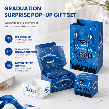 🔥2026 Graduation Surprise Pop-Up Gift Box - Creative Folding Bounce Envelope Box