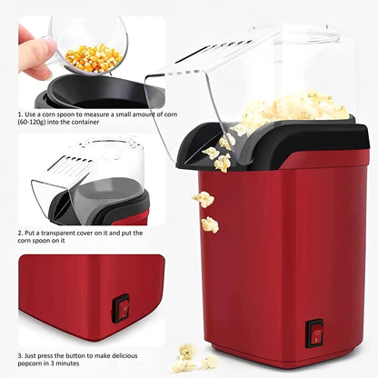 Hot Air Popcorn Maker - Healthy & Fast Homemade Snacks 🍿