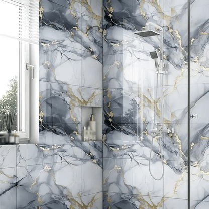 10 Pcs Marble Peel and Stick Waterproof Wall Panels🔥