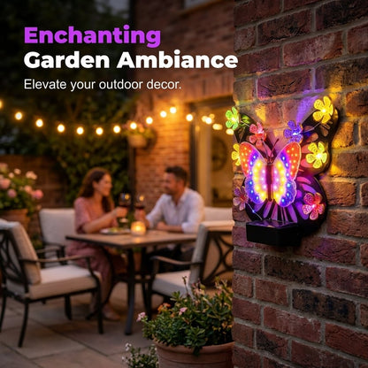 🦋 Solar-Powered Butterfly Wall Light | Outdoor Waterproof Garden Decor
