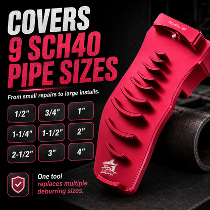PVC Pipe Chamfering Tool - 9-Size Pipe Deburring Tool