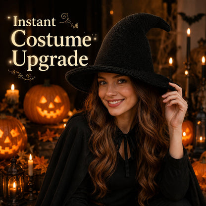 🧙 Knitted Wizard Hat  - ✨ Cozy Halloween Fantasy Costume Accessory(📦Buy 2 Free Shipping)