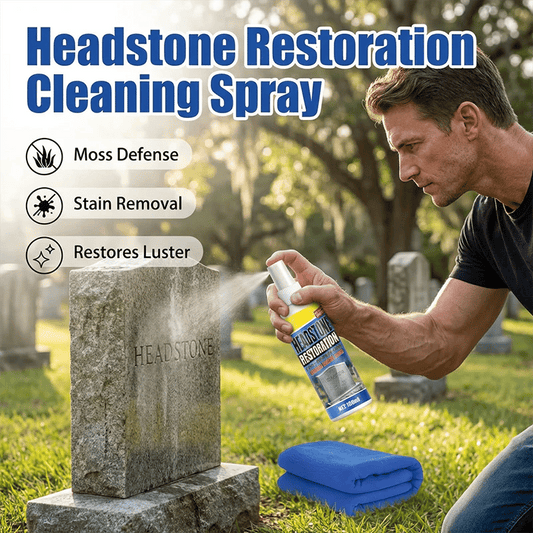 ⏰🎁Headstone Cleaning & Restoration Spray – Remove Stains Instantly