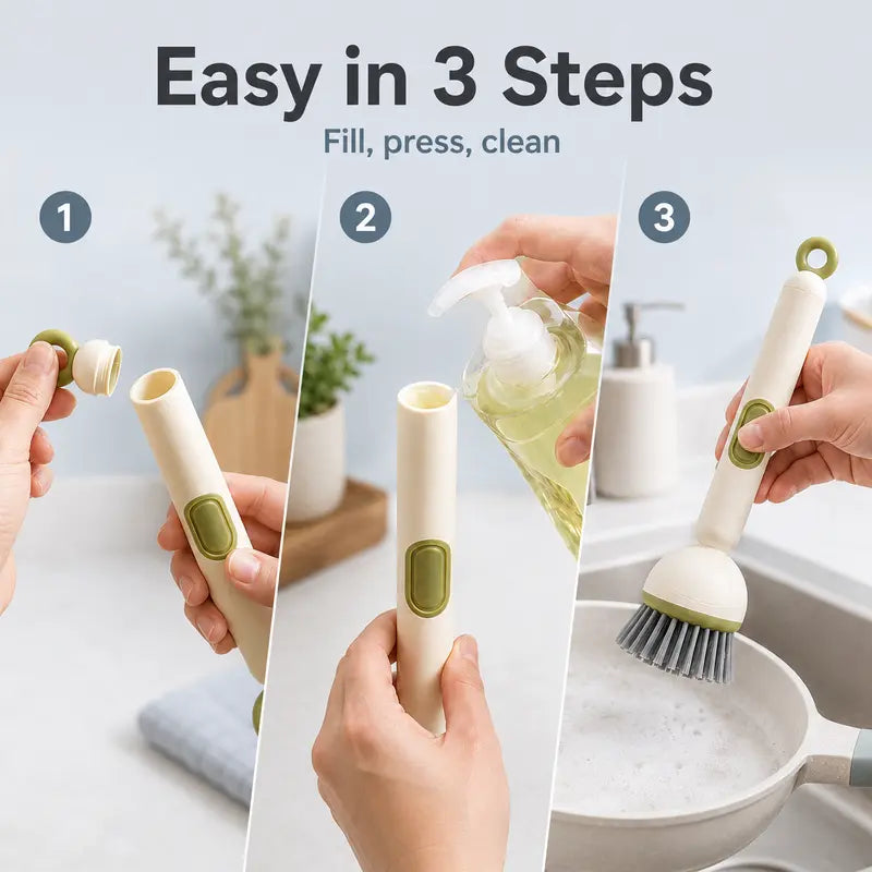 50% OFF Sale: Stop Scrubbing Dead Zones! The 360° Rotating Smart Brush That Cleans Every Corner 🍳✨