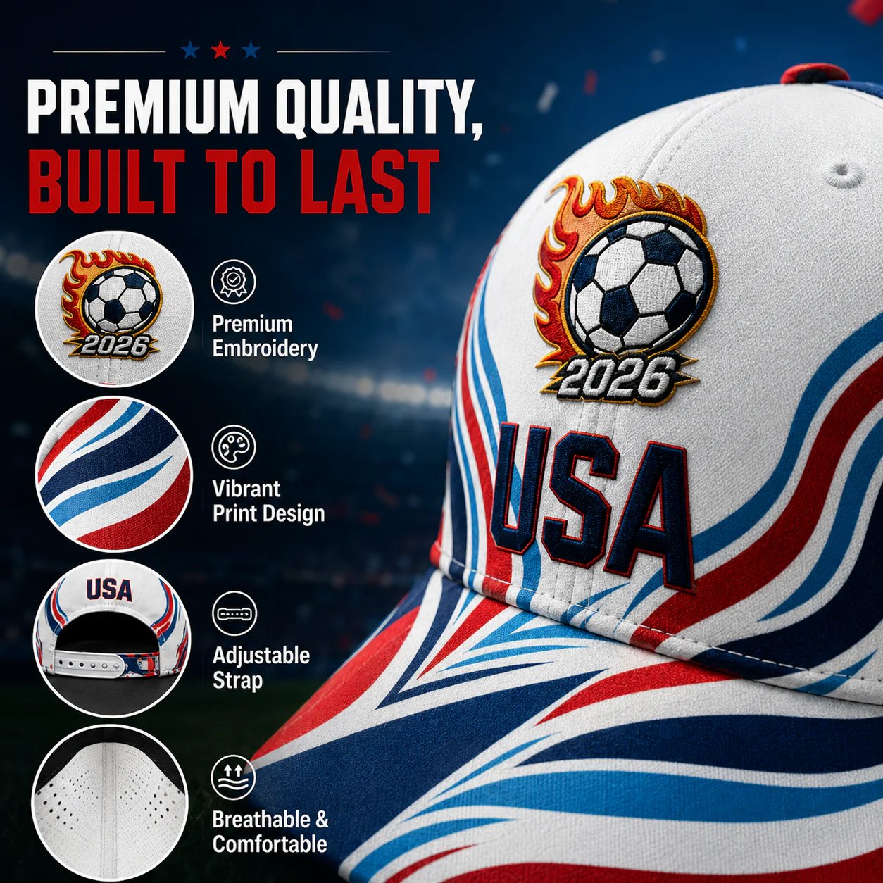 🧢Unisex USA Football Lover Baseball Cap