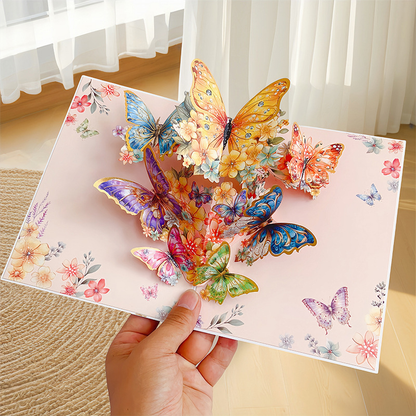 ✨ FLASH SALE: 40% OFF Vibrant 3D Butterfly Pop-Up Cards! ⏳🦋