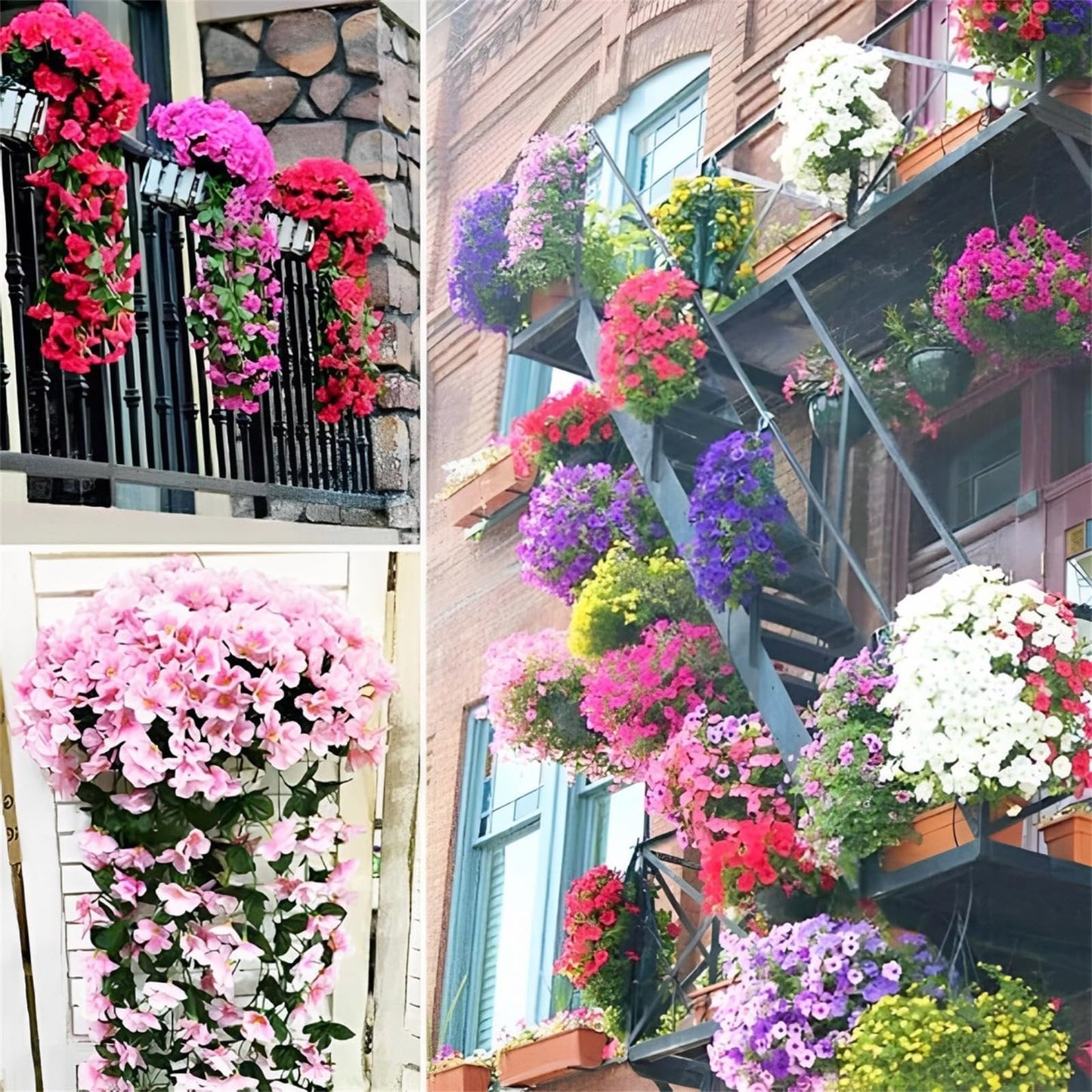 💐Artificial Flower 🌸Faux Flower🏡Decorative Flower for Home Garden, Porch, Window Box, Yard and Seasonal Celebrations