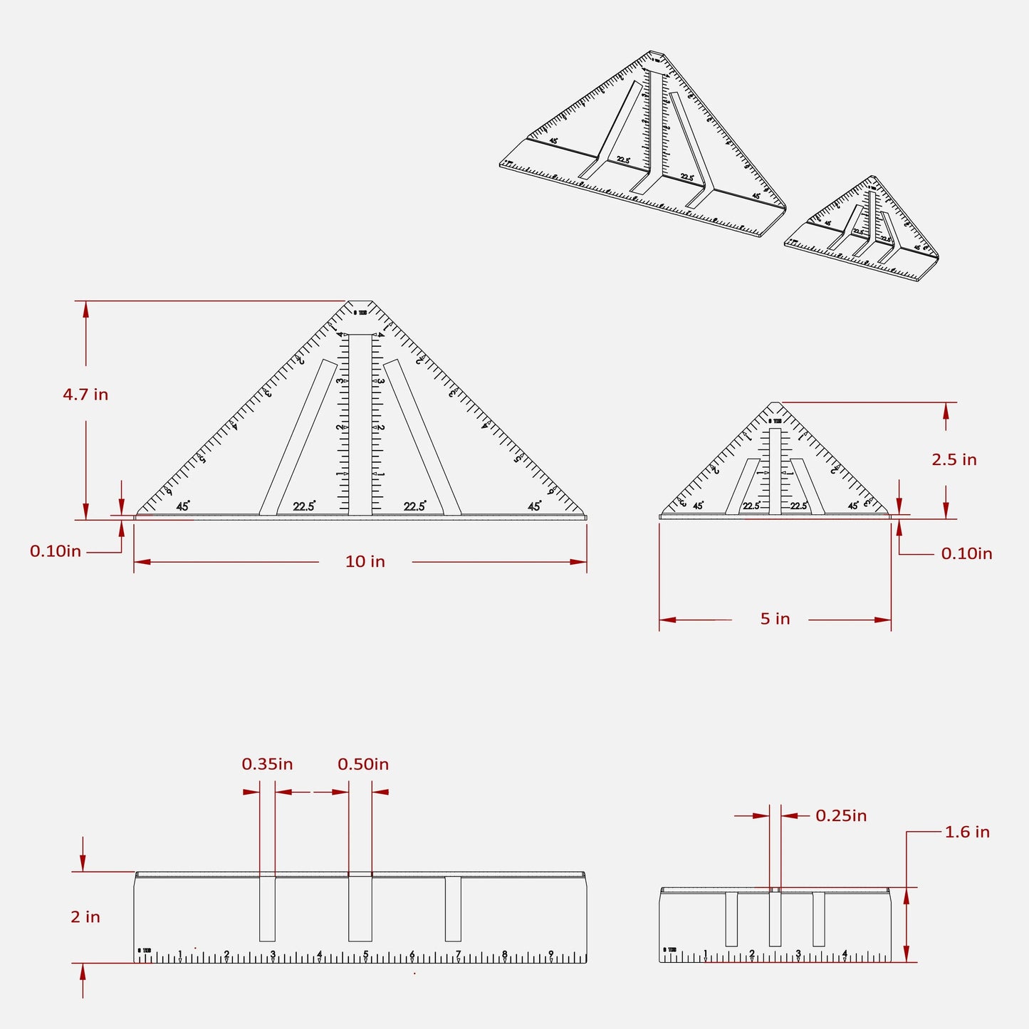 Professional Heavy Duty Metalworking Miter Square