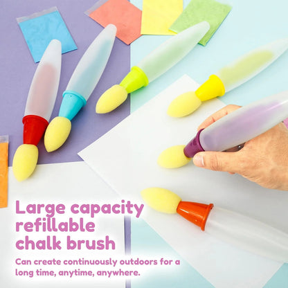 🌈 Giant Washable Sidewalk Chalk Paint Set – Just Add Water! 💦 Non-Toxic, Safe & Easy to Clean Outdoor Toy for Kids 🖍️