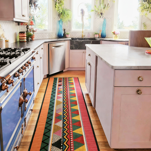 Washable Bohemian Runner Rug– Non-Slip & Pet-Friendly