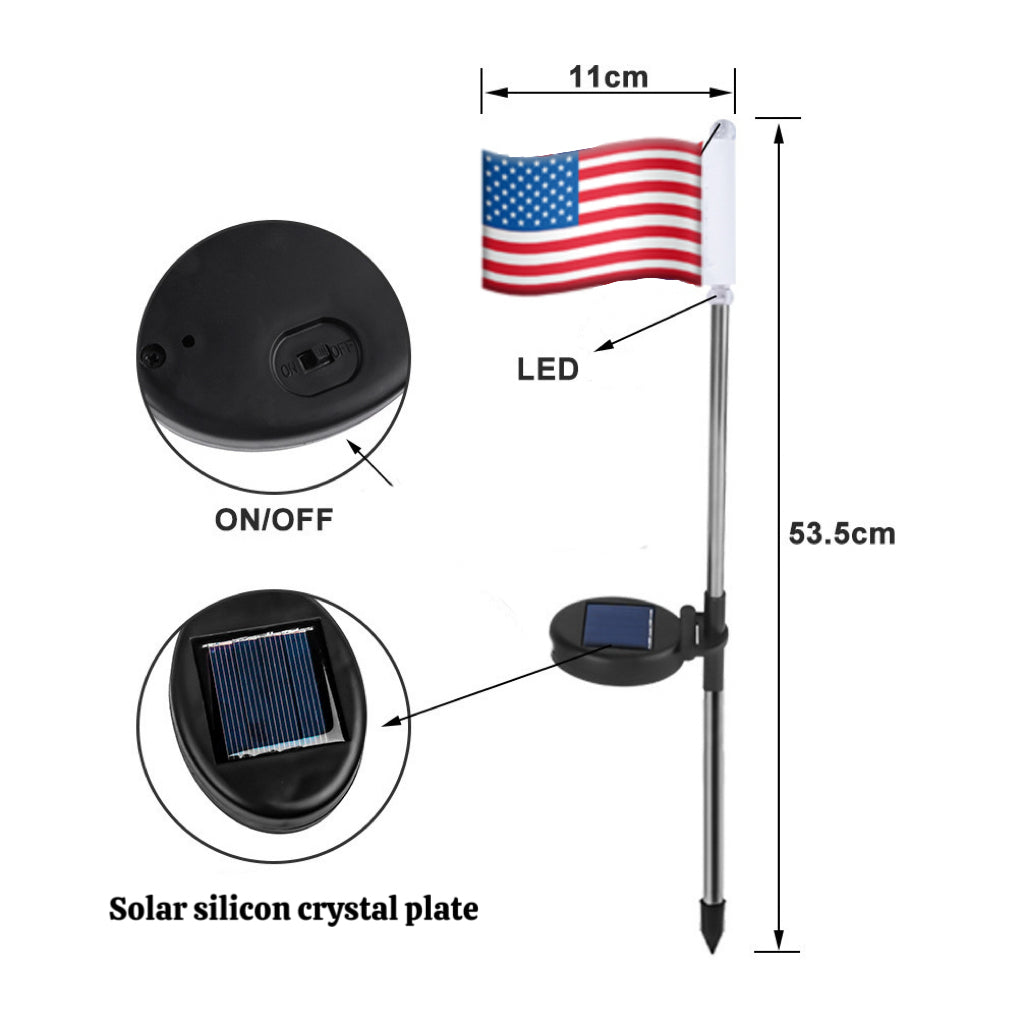 🔥MADE IN USA-8-Piece Flag Light Set🔥 – 4th of July Decorations with 8 Lighting Modes