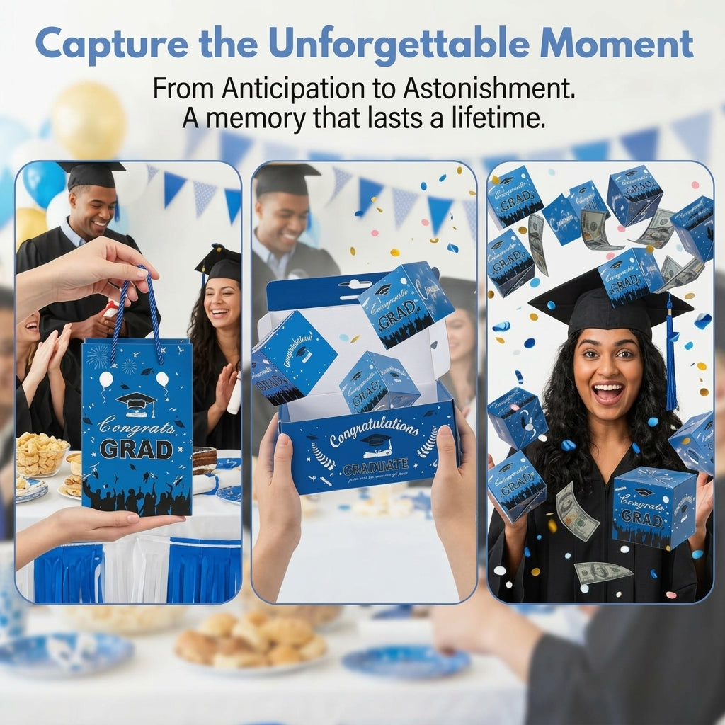 🔥2026 Graduation Surprise Pop-Up Gift Box - Creative Folding Bounce Envelope Box