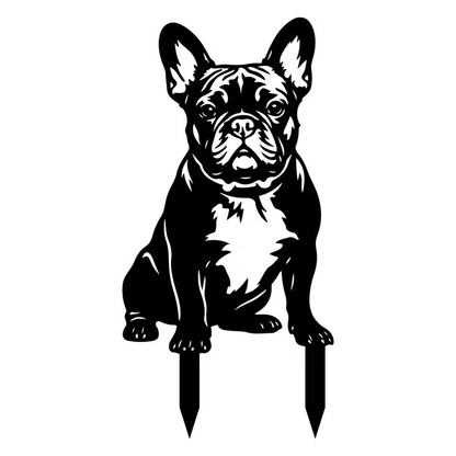 Two Poses Dog Retriever Metal Silhouette