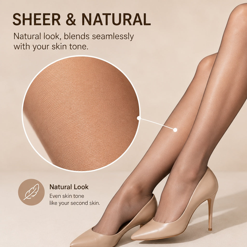 2-Pack Women's Control Top Shaping Sheer Tights - Run-Resistant Value Bundle