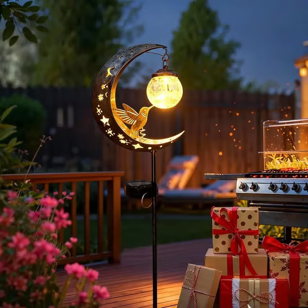 🌙✨Hummingbird Moon Solar Garden Stake Light💋