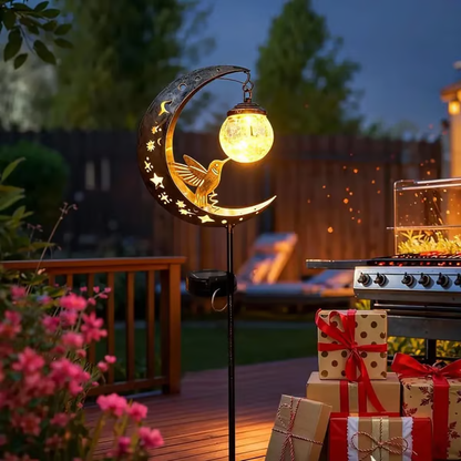 🌙✨Hummingbird Moon Solar Garden Stake Light💋