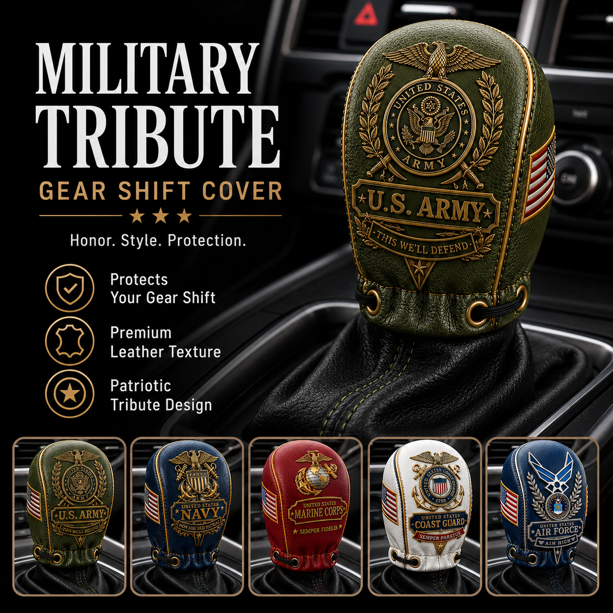 🇺🇸 Last Day Promo: 49% OFF 🎖️Military Tribute Gear Shift Cover Collection
