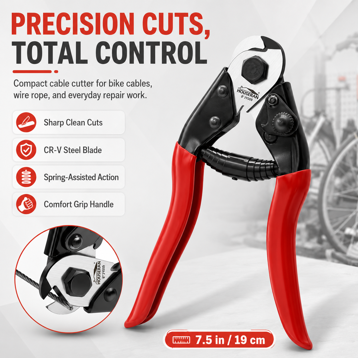 Heavy-Duty 3/16" Wire Rope & Cable Cutter