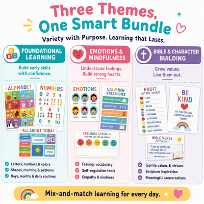 Kids Early Learning Educational Poster Bundle&nbsp