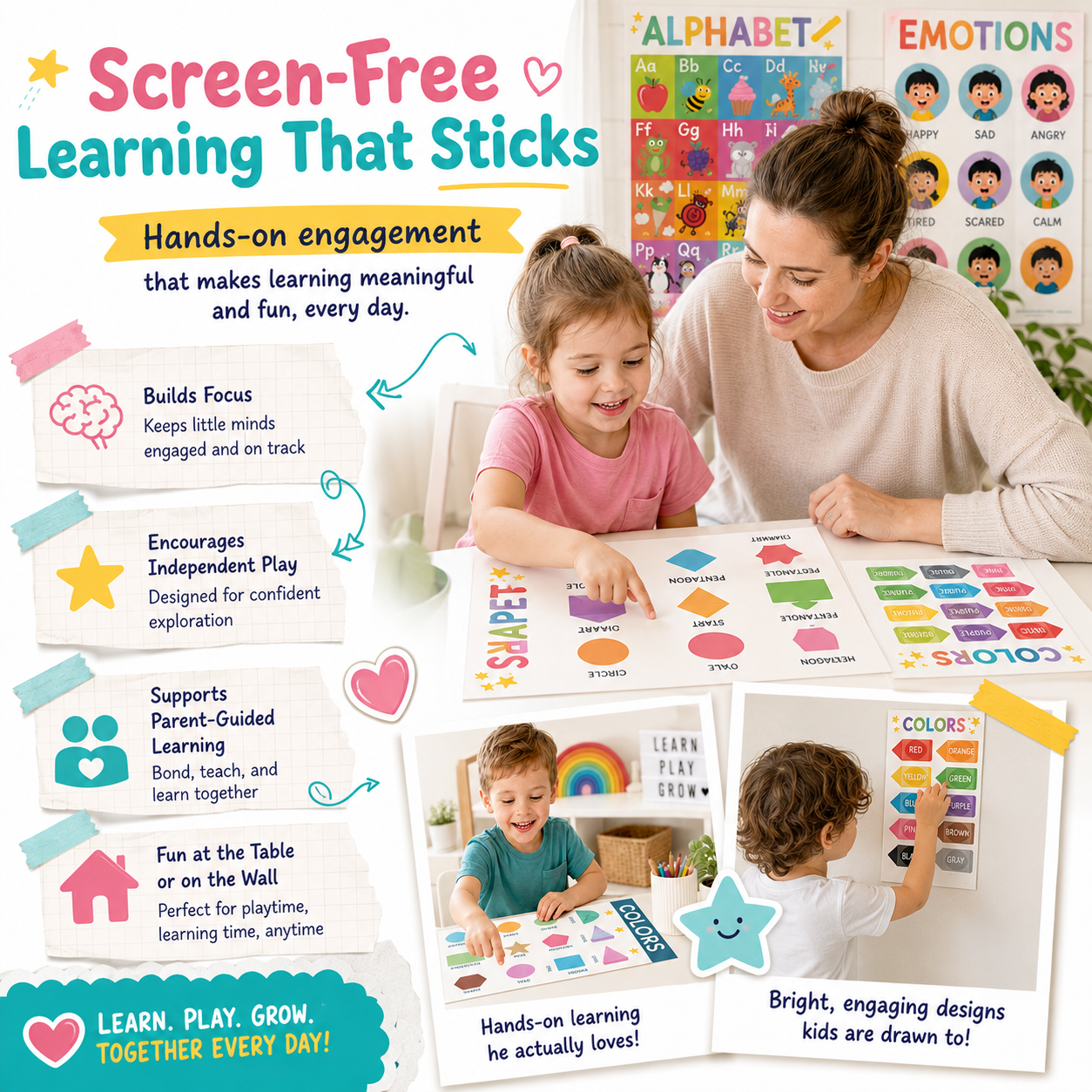 Kids Early Learning Educational Poster Bundle&nbsp