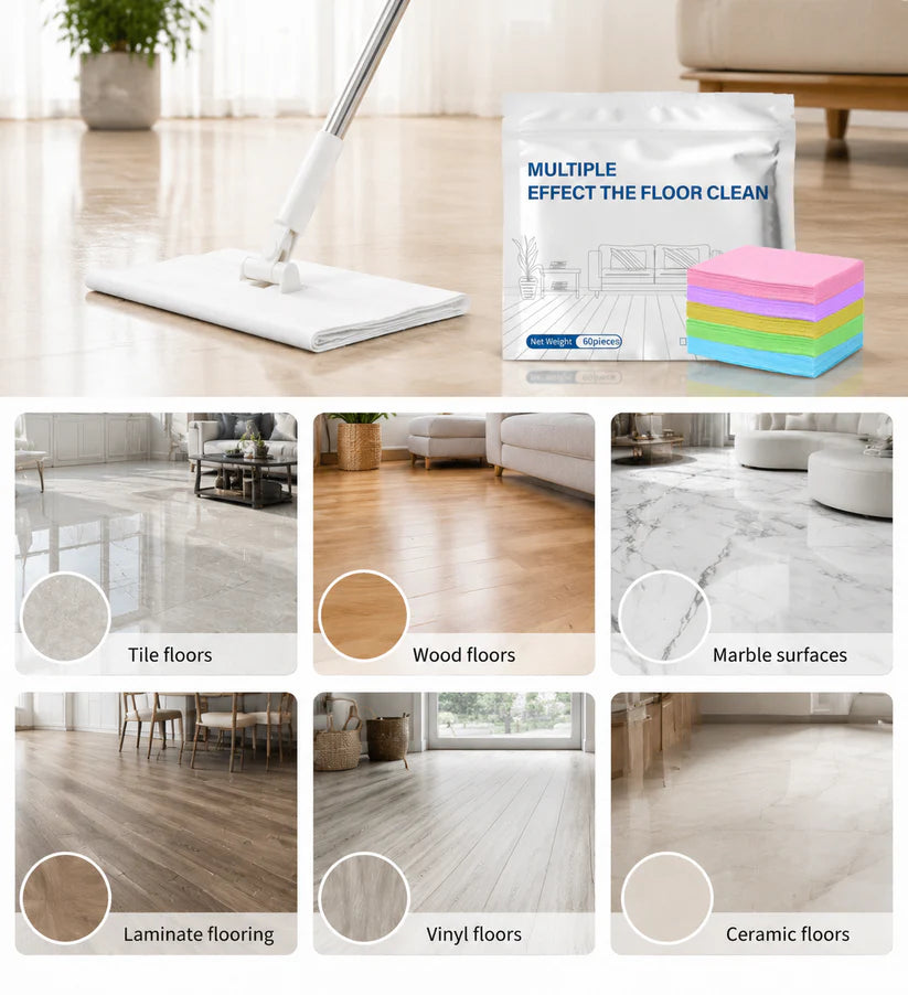 🫧Powerful Dissolvable Floor Cleaner Sheets – No Mess, Just Shine✨