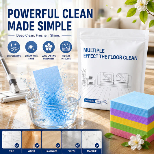 🫧Powerful Dissolvable Floor Cleaner Sheets – No Mess, Just Shine✨