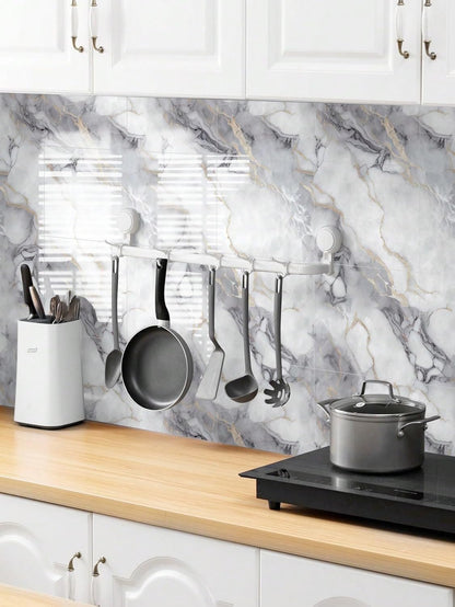 10 Pcs Marble Peel and Stick Waterproof Wall Panels🔥