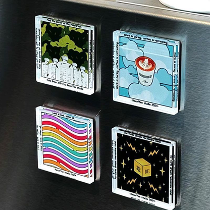 🔥Hot Sales 50% OFF🎁Clear Acrylic DIY Fridge Magnet Set with Adhesive Backing – Square Magnetic Photo Frames with Stunning 3D Effect