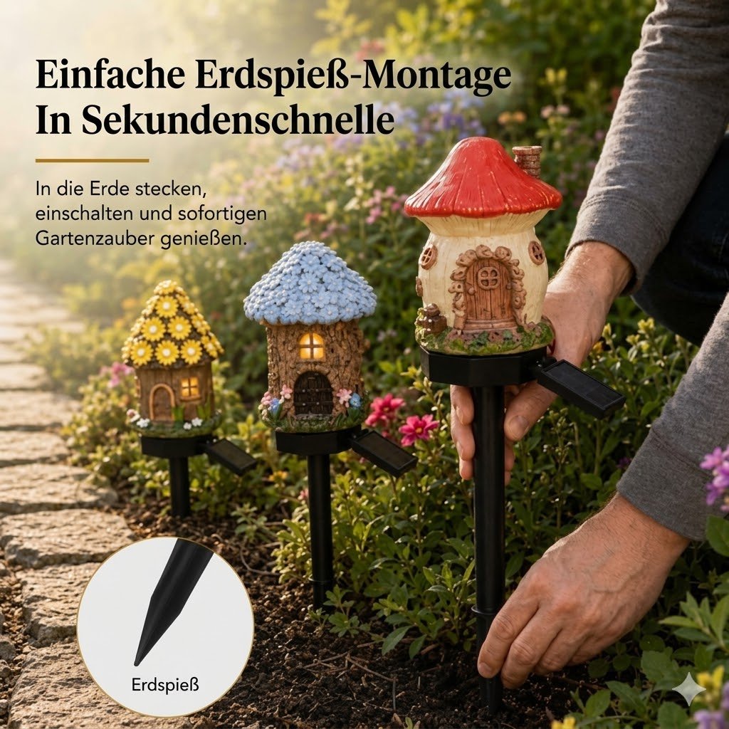 ✨🍄Solar garden light in a fairy-tale mushroom design💡
