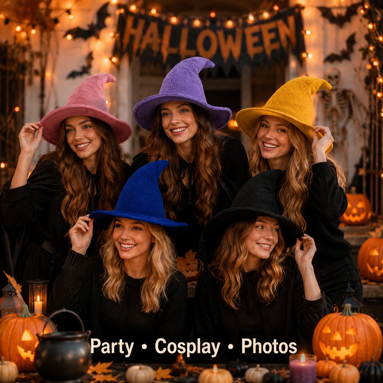 🧙 Knitted Wizard Hat  - ✨ Cozy Halloween Fantasy Costume Accessory(📦Buy 2 Free Shipping)