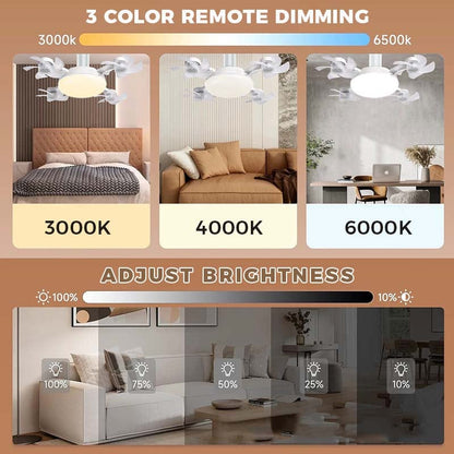 ❄️50% OFF TODAY💡 2-in-1 Ceiling Fan Light 🔧No Wiring • No Tools • Just Screw It In