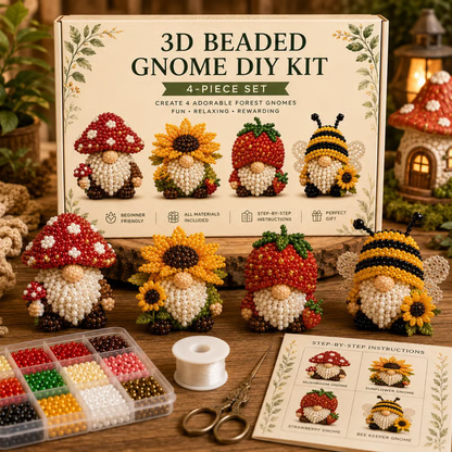 🧵✨ Tiny 3D Beaded Animal DIY Kit