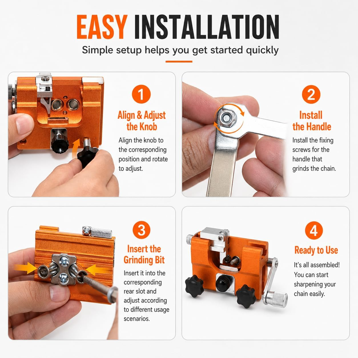 🪚 Portable Chainsaw Sharpener – Manual Precision Chain Tool