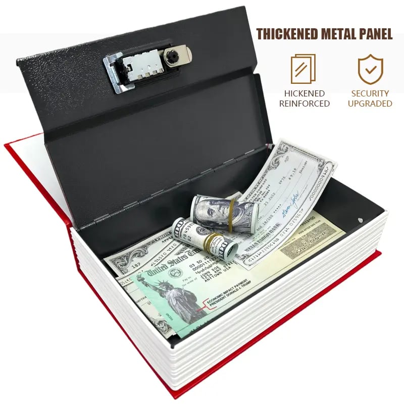 🏆#1 Best Seller 2026 🔥Hidden Book Safe with Combination Lock – Secure Your Cash & Valuables🗄️