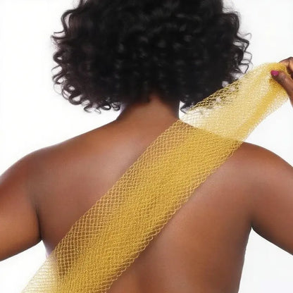 🧼✨ Traditional African Bath Tool | Ethically Sourced Net Sponge – Removes Dead Skin – Leaves Skin Smooth