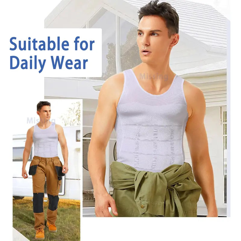 🔥New Hot Selling💪Men's Workout Vest - Compression Shapewear Tank Top