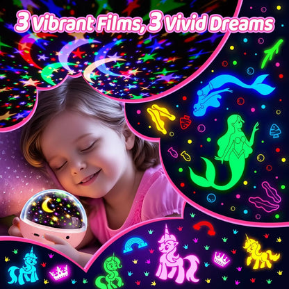Magical 5-in-1 Kids Star Projector 🌙✨ 91 Light Effects • Remote Control • 360° Rotation • Perfect Bedtime Gift