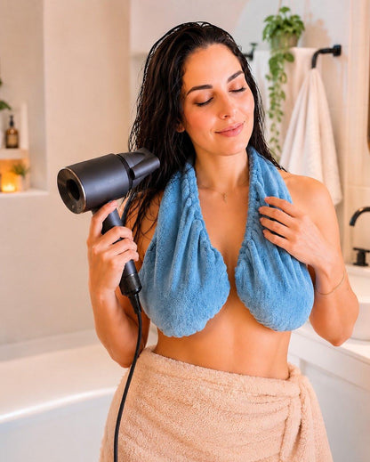 🔥 The Viral Titty TowelTM – Hands-Free Adjustable Shower Towel Bra for Women | Ultra Soft Plush & Moisture Absorbing