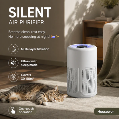 🌀 Air Purifier for Home 🌿 Includes Filter & Aromatherapy Tablets