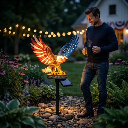 🔥Solar Eagle Garden Light – A Glowing Tribute to American Freedom(📦Buy 2 Free Shipping)