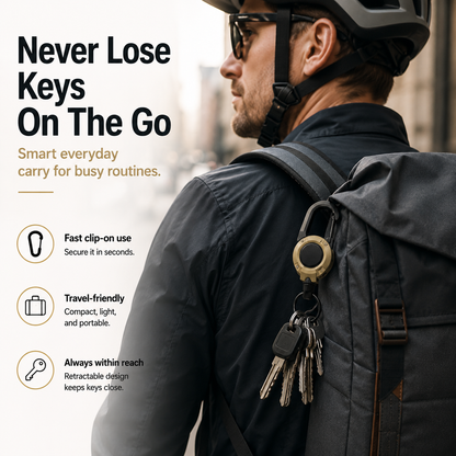 ✨Heavy‑Duty Retractable Keychain