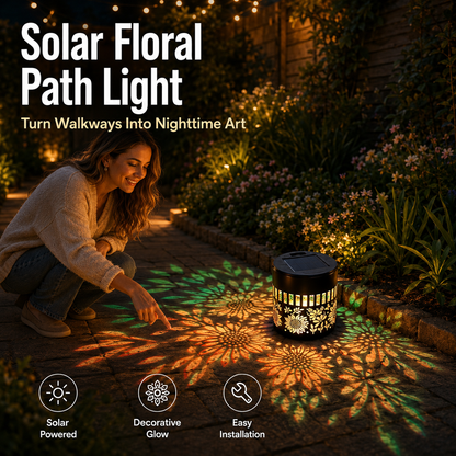 🌈 Mandala Solar Wall Lamp – Magical Patio Night Ambience✨