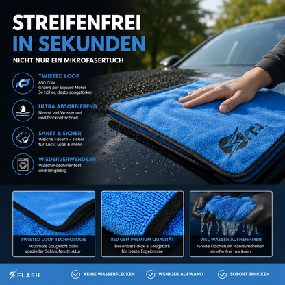 💧🚗Flash Detail V2 Car Drying Cloth-Ultra Absorbent Car Drying Towel