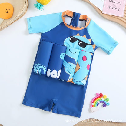 Non‑Inflatable Kids Float Suit | One‑Piece Safety Buoyancy Swim Aid with Sun Protection 2–10 Years Old