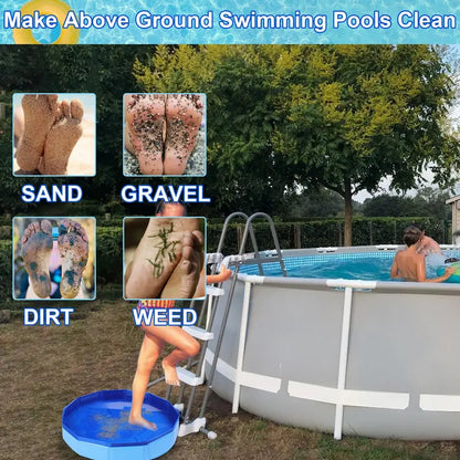 Pool Foot Bath – No inflation required, foldable, portable foot soaking basin; suitable for pool entrances—a must-have for above-ground pools.